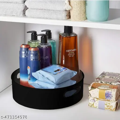 Multi-Purpose 360° Rotating Organizer black Tray
