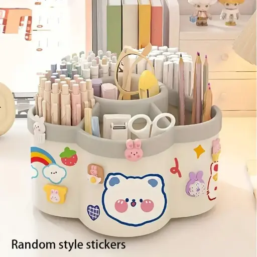 Desk Organizer, 360-Degree Rotating Multi-Functional Pen Holder, Home Office Art Supply Storage Boxs Caddy (Multicolor)