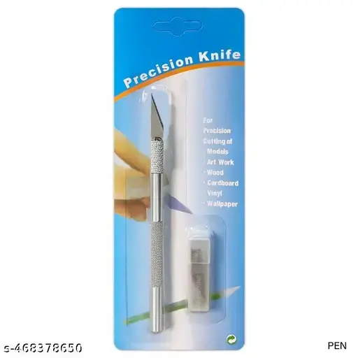 Detail Pen Knife Cutter with 5 Interchangeable Blade | 1 Precision pen cutter 5 Blades | For Art & Craft Cutting
